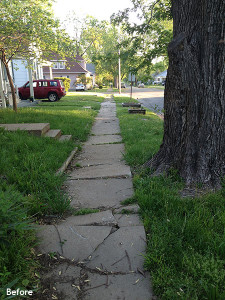 Sedalia Sidewalk Before Photo
