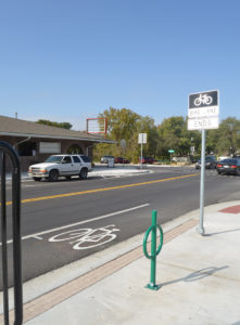 bike lane and sidewalk
